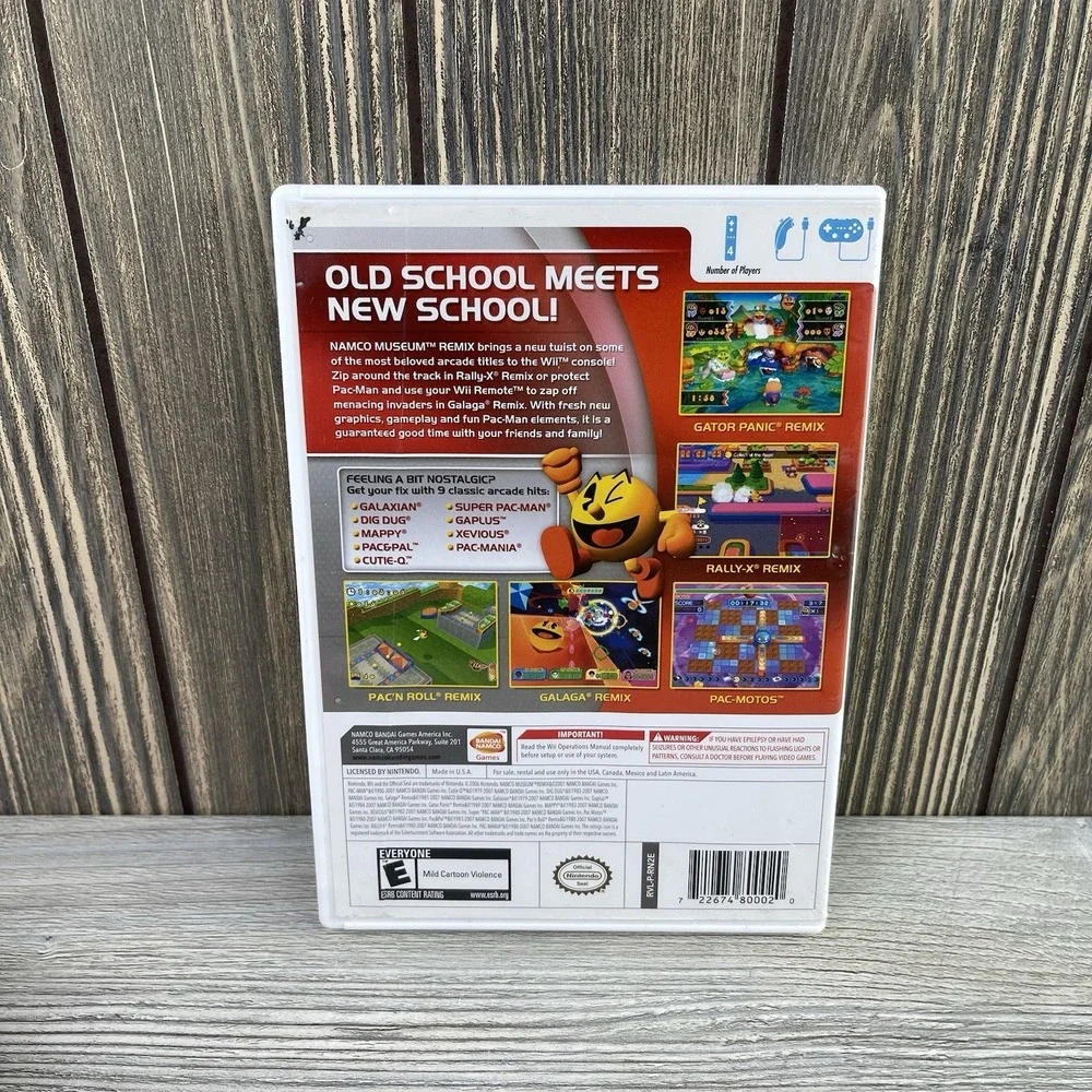 NAMCO Museum REMIX (Nintendo Wii, 2006) Pac-Man Complete With Manual
